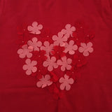 5-6Y Girls Red With Hearts Shirt - Woolworths