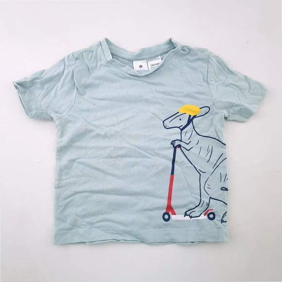 2-3Y Boys Light Blue Kangaroo On Scooter Shirt - Target