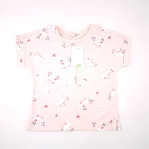 <b><span style="background-color: #ee1f44"><font color="white">&nbsp;*NEW*&nbsp;</font></span></b> 4-5Y Girls Pink with Unicorn Shirt - Anko