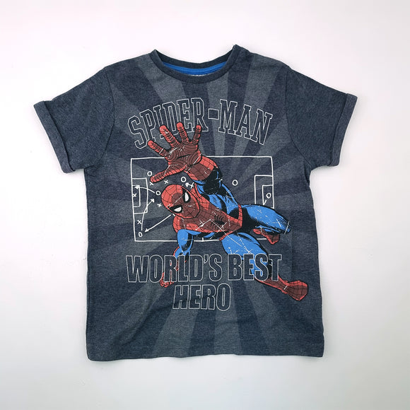 5-6y Boys Dark Grey SpiderMan Shirt - Marvel