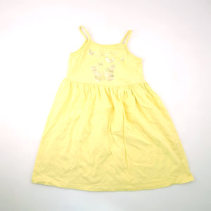 <b><span style="background-color: #FFC808"><font color="black">&nbsp;*PLAYGROUND*&nbsp;</font></span></b> 8-9Y Girls Yellow with Silver Dreamer and Butterflies Dress - Woolworths