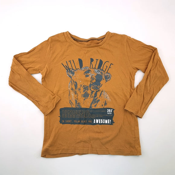7-8y Boys Mustard Wild Ridge Long Sleeve Shirt - Dunnes