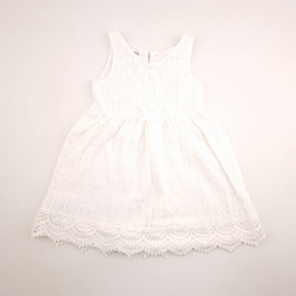 2-3Y Girls White With Fine Detail Dress - H&M