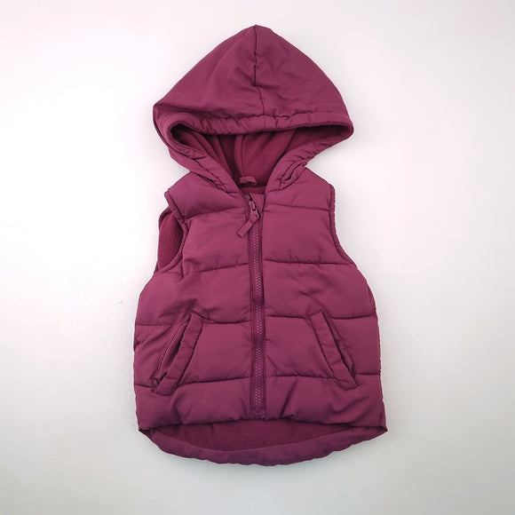 3-4Y Girls Maroon Puffer - Woolworths