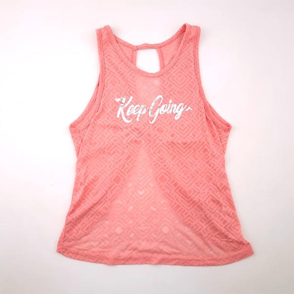 7-8Y Girls Pink Keep Going Over Shirt - No brand