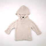 <b><span style="background-color: #FFC808"><font color="black">&nbsp;*PLAYGROUND*&nbsp;</font></span></b> 2-3Y Girls Cream Knitted Sweater With Hoodie - No brand
