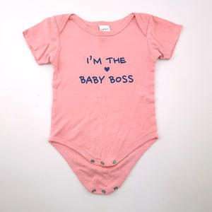 <b><span style="background-color: #FFC808"><font color="black">&nbsp;*PLAYGROUND*&nbsp;</font></span></b> 12-18m Girls Pink I'm the Baby Boss - Carters