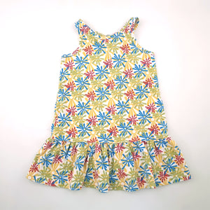 <b><span style="background-color: #FFC808"><font color="black">&nbsp;*PLAYGROUND*&nbsp;</font></span></b> 4-5Y Girls Yellow, Blue and Green Flowers Dress - No Brand