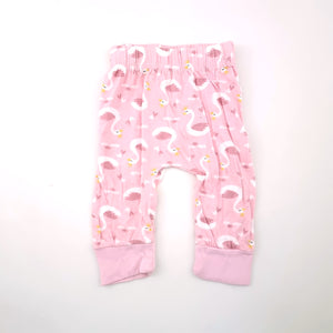 0-3M Girls Pink with Swans Bottoms - Tiny Tots