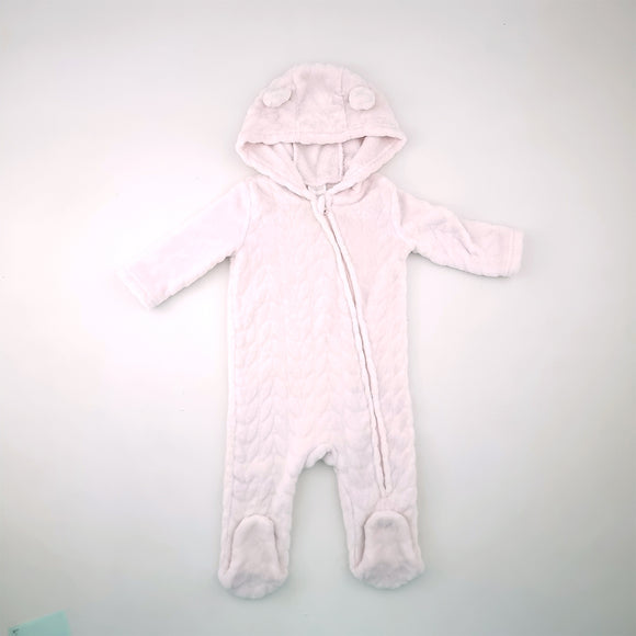 3-6M Girls Light Pink Sleep Suit with Zip - Edgars 123