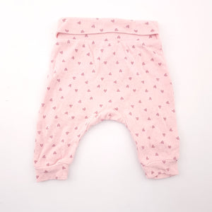 0-3M Girls Dirty Pink with Hearts Bottom - Ackermans