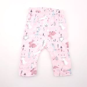 0-3M Girls Pink With Bunnies Legging - Tiny Tots