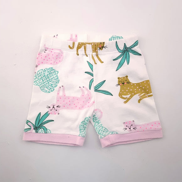 3-4Y Girls White With Wild Cats Sleep Short - Cotton On