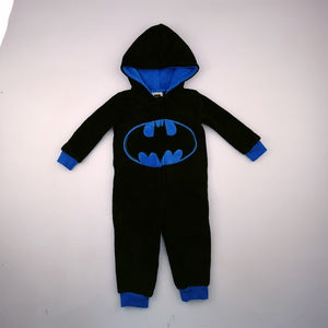 12-18M Boys Black and Blue Batman Sleep Suit - Real Baby
