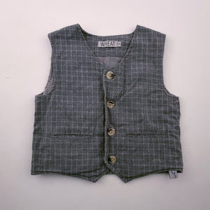 18-24M Boys Grey block Undercoat - Wheat