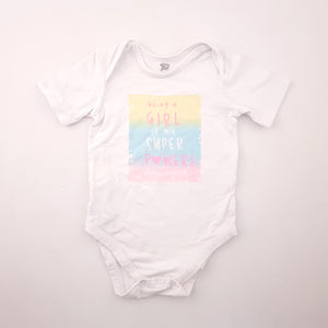 <b><span style="background-color: #FFC808"><font color="black">&nbsp;*PLAYGROUND*&nbsp;</font></span></b> 18-24M Girls White Being a Girl Onesie - Woolworths