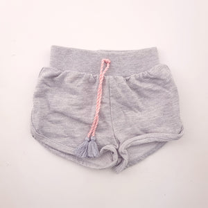 3-6M Girls Grey Short with Pink Drawstring - Edgars 123
