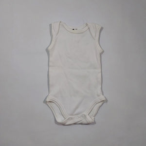 Newborn Unisex White Sleeveless Vest - Mr Price