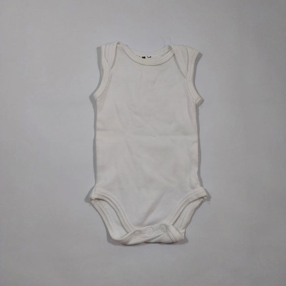 Newborn Unisex White Sleeveless Vest - Mr Price