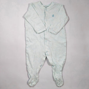3-6M Boys Blue and White Stripes Babygrow - Woolworths