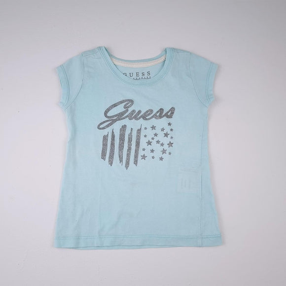 2-3Y Girls Blue With Silver Stars Shirt - Guess