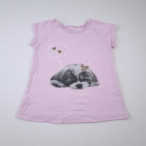 <b><span style="background-color: #FFC808"><font color="black">&nbsp;*PLAYGROUND*&nbsp;</font></span></b> 3-4Y Girls Purple With Dog Sleeping Shirt - Woolworths