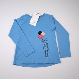 <b><span style="background-color: #ee1f44"><font color="white">&nbsp;*NEW*&nbsp;</font></span></b> 4-5Y Blue With Outline Girl Long Sleeve Shirt - Name It