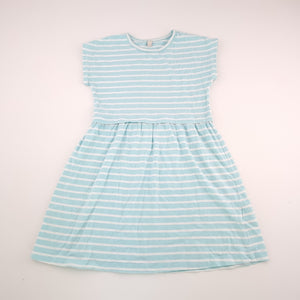 8-9Y Girls Blue With White Stripes Dress - Esprit