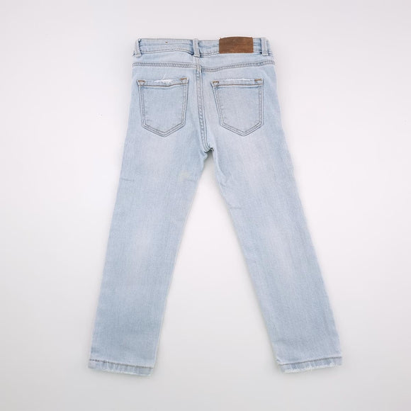 4-5Y Girls Light Blue Denim Pants - Zara