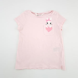 5-6Y Girls Pink With Bunny In Pocket Shirt - H&M