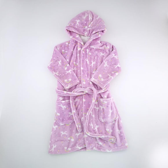 5-6Y Girls Purple With Unicorns Gown - Woolworths