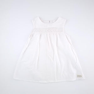 5-6Y Girls White Sleeveless Top - Keedo