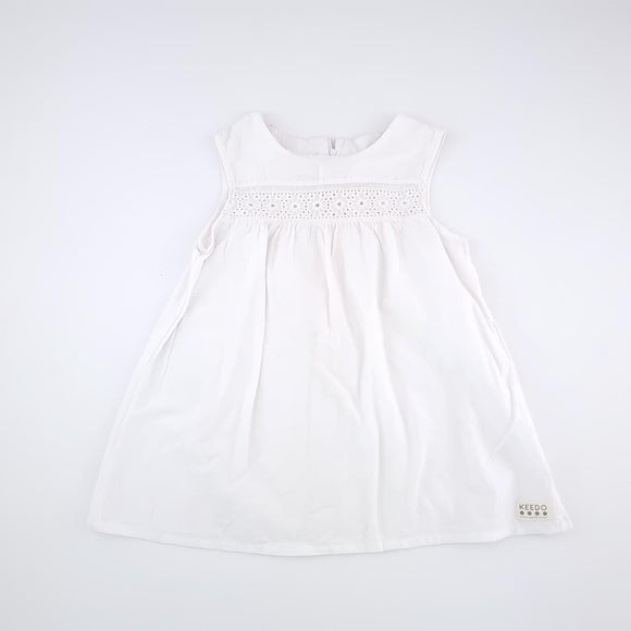 5-6Y Girls White Sleeveless Top - Keedo
