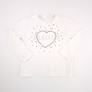 6-7Y Girls White Bisous Shirt - Zara