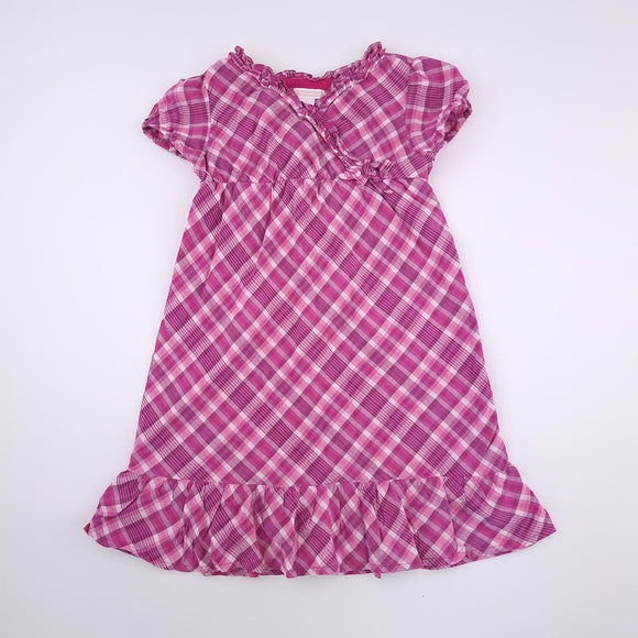 3-4Y Girls Pink Block Dress With Frill - Old Navy