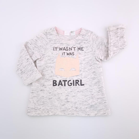 9-12M Girls Grey Batman Top - H&M