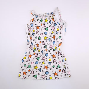5-6y Girls White With Colour Shapes Dress - Woolworths