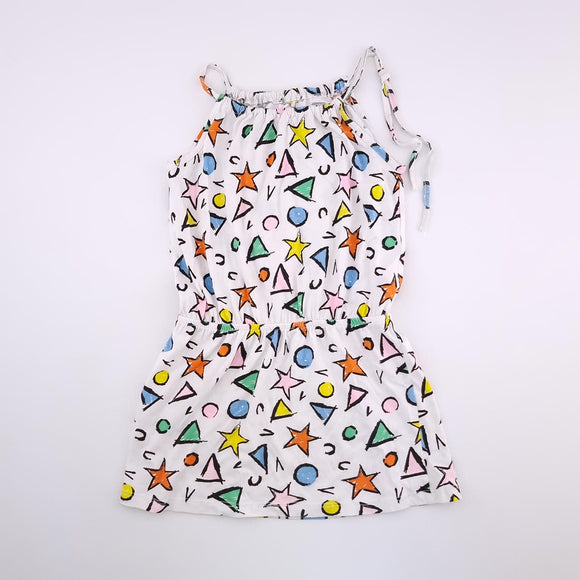 5-6y Girls White With Colour Shapes Dress - Woolworths