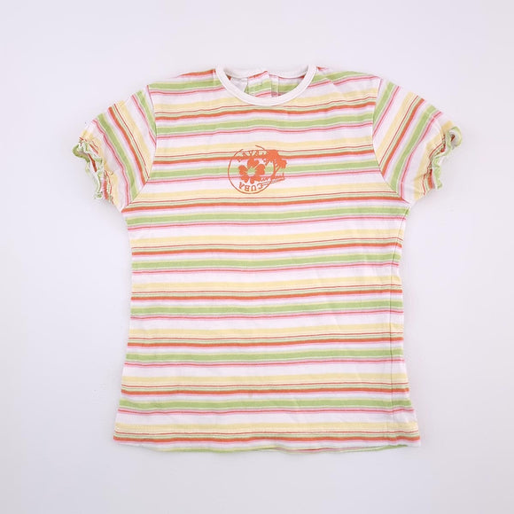 18-24M Girls White With Colour Stripes - Baby Club