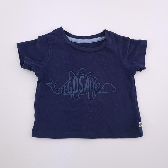 0-3M Boys Blue Stegosaurus Shirt - Woolworths