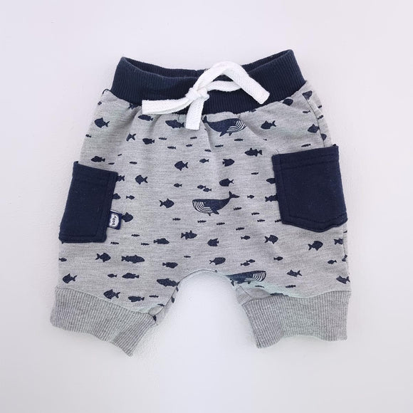 0-3M Grey With Blue Fish Jogger - Ackermans