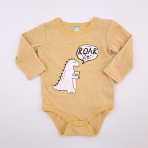 3-6M Boys Yellow Totally Roar-some Onesie - Ackermans