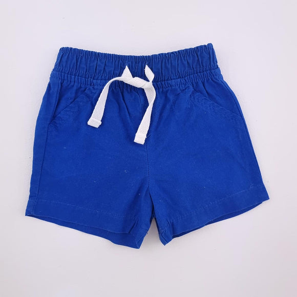 3-6M Boys Blue With White String Short - Jet