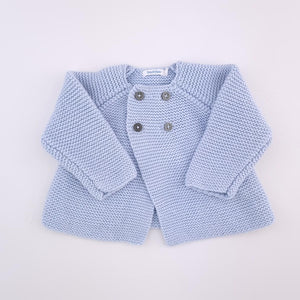 3-6M Boys Blue Knit Jumper - Bout'chou