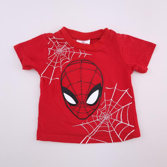 3-6M Boys Red Spiderman Shirt - Marvel