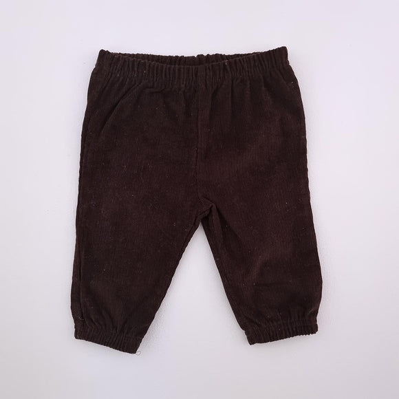 3-6M Boys Brown Corduroy Pants - Jet