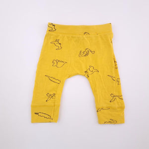 3-6M Boys Yellow With Dinos Leggings - Cotton On