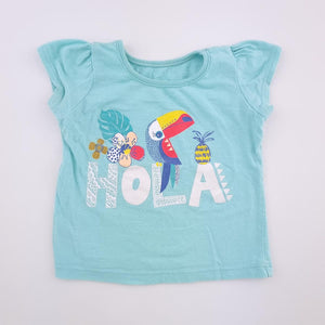3-6M Girls Green Hola Shirt - Woolworths