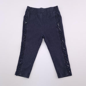 12-18M Dark Blue With Frill Legging - Woolworths