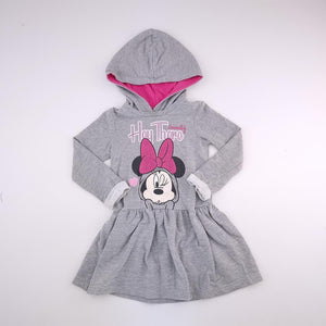 <b><span style="background-color: #FFC808"><font color="black">&nbsp;*PLAYGROUND*&nbsp;</font></span></b> 3-4Y Girls Grey Micky Mouse Hoodie Dress - Disney